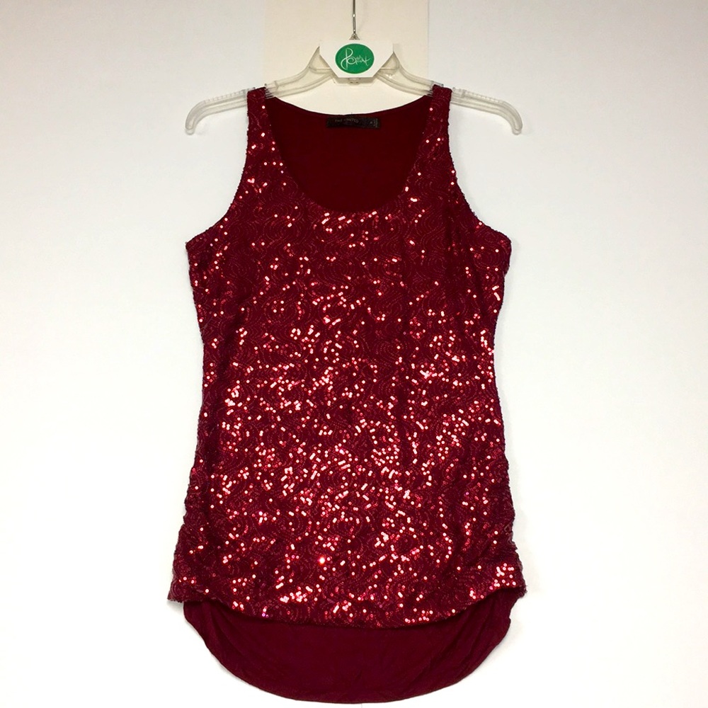 Red Sequin Tank from The Limited, Size M